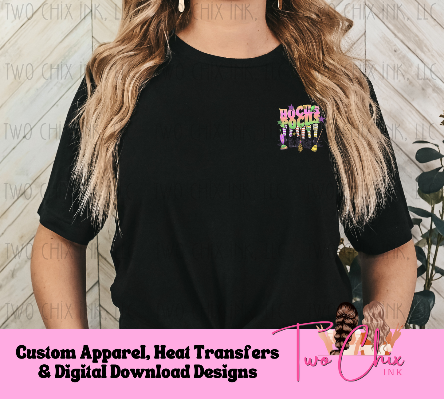 Hocus Pocus Witches DTF Ready to Press Heat Transfer Halloween DTF Tshirt Design