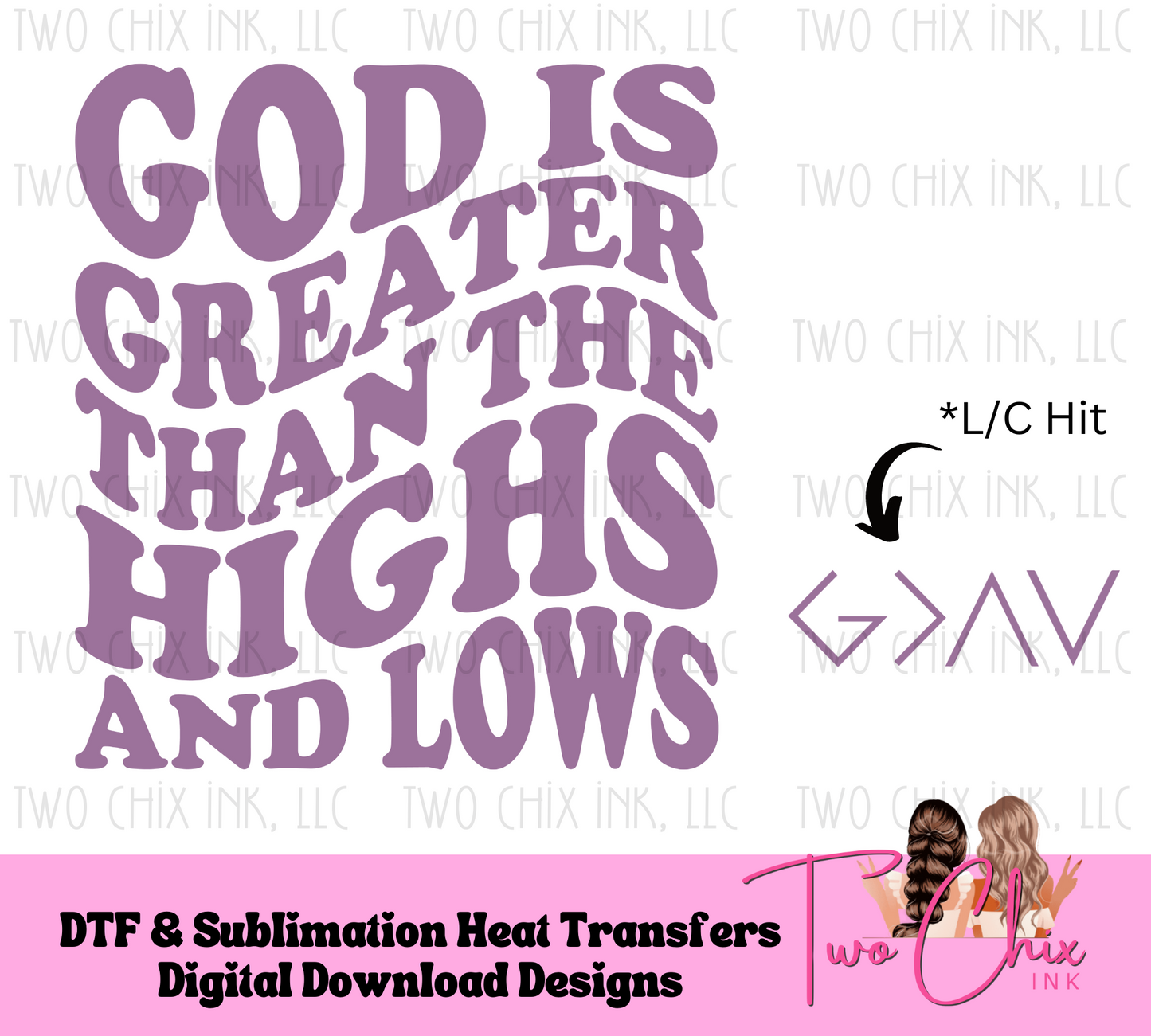God is Greater Ready For Press DTF Heat Transfer Sublimation Design