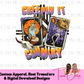 Creepin' It Country: Skeleton Pumpkin, Longhorn Skull, Halloween Design, Rustic Charm, Purple Orange Black, Autumn Style DTF Ready to Press Heat Transfer