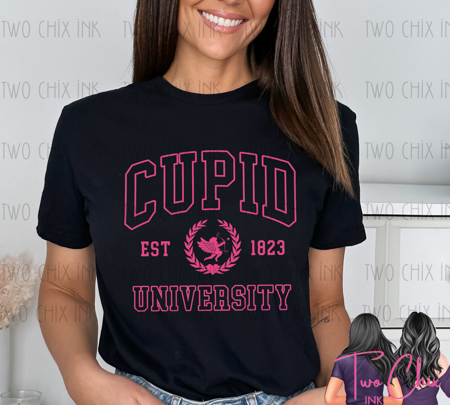 Cupid University Valentine Graphic Tee & Sweatshirt