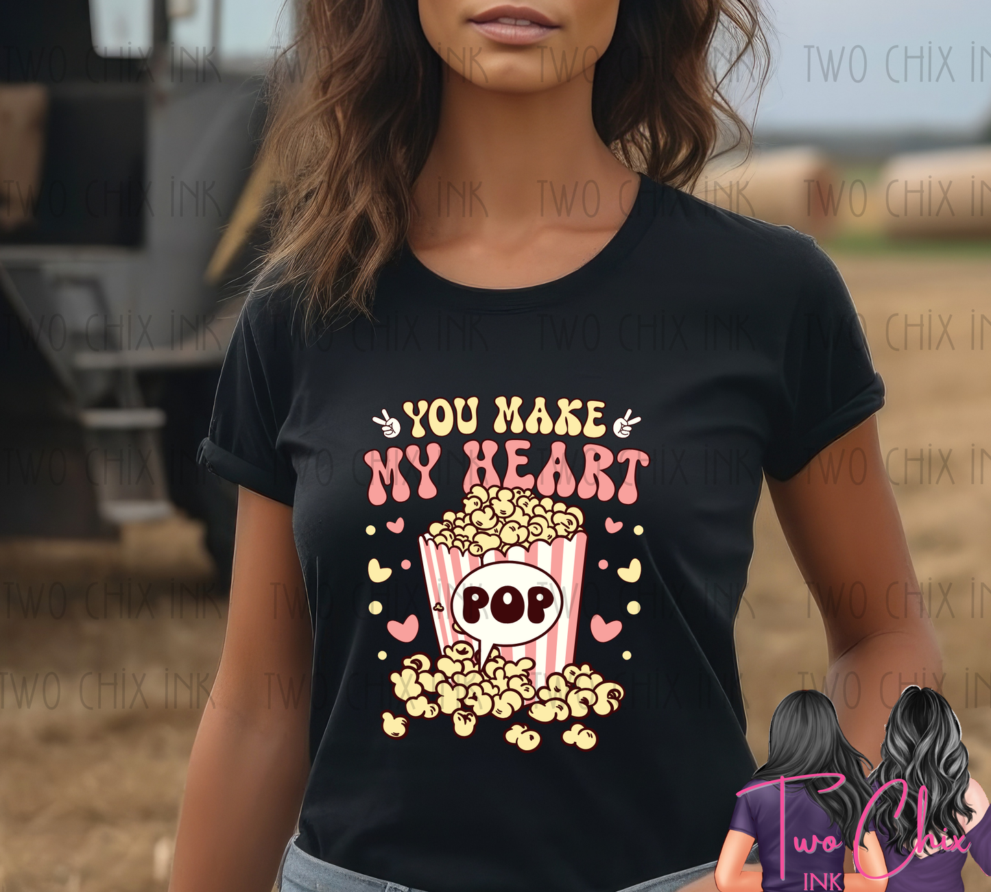 You Make My Heart Pop Valentine Graphic Tee or Sweatshirt