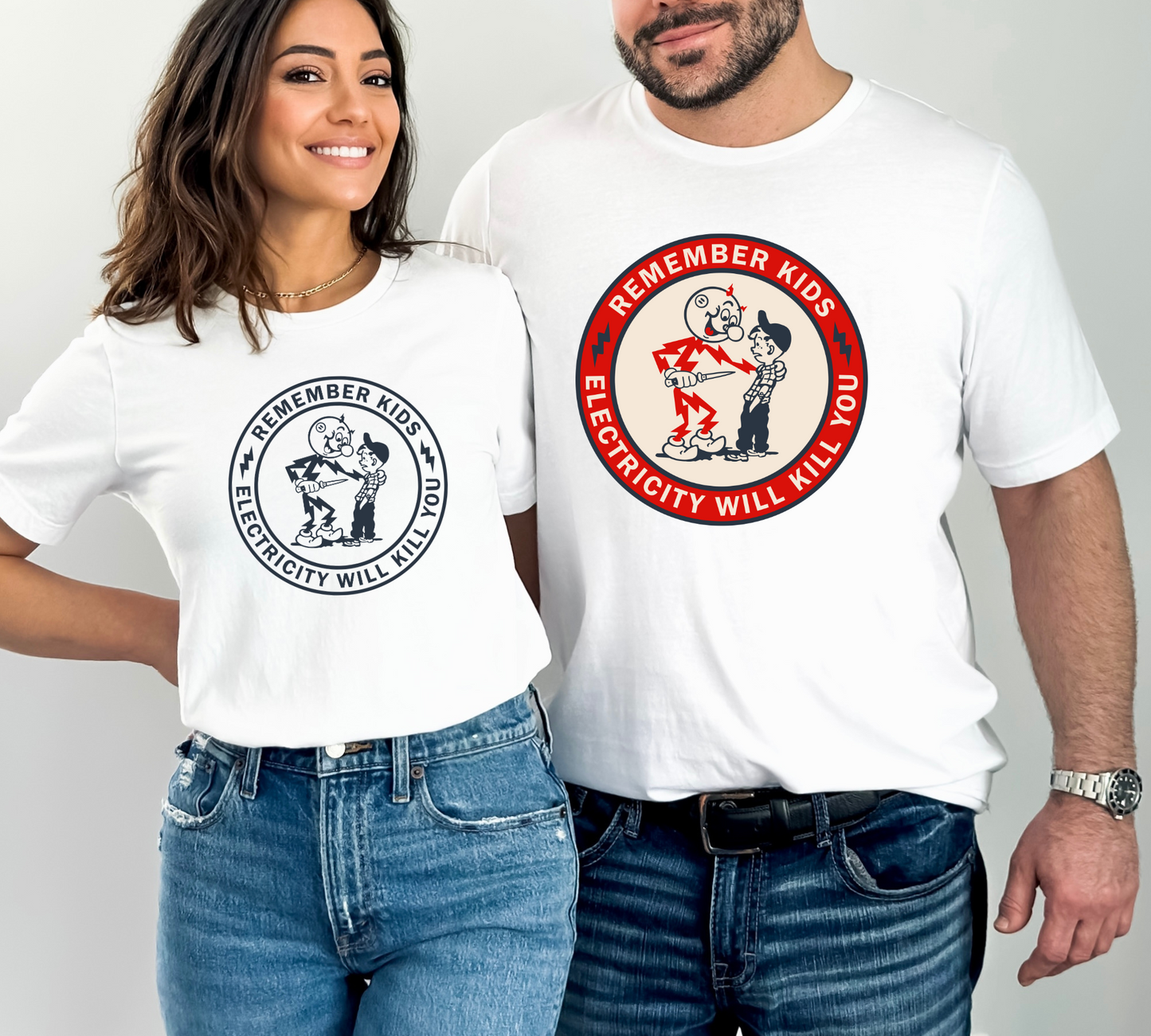 Vintage, Retro Style, Remember Kids, Electricity Will Kill You, DTF Tshirt, Transfer Ready to Press