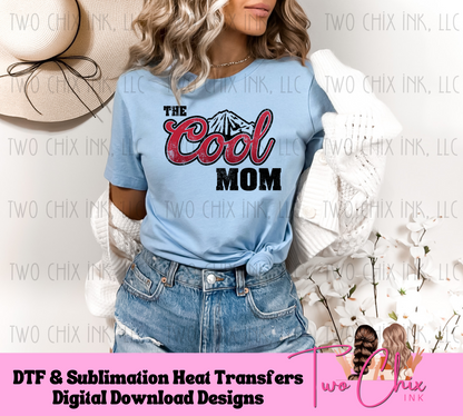Cool Mom Ready-to-Press DTF Heat Transfer Design, Beer Label Inspired, Perfect for Mother's Day