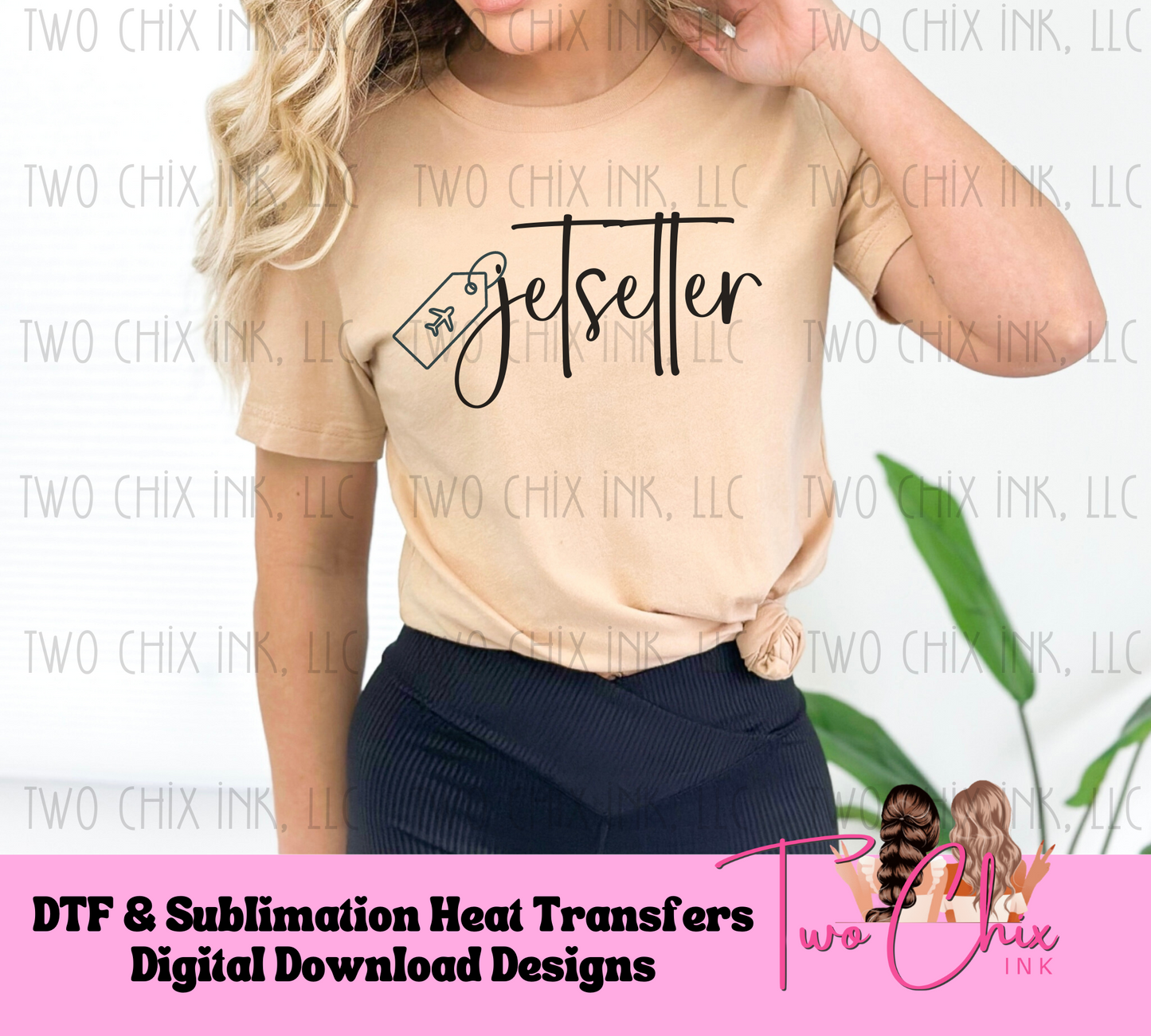 Jet Setter Tshirt Ready to Press DTF Heat Transfer Sublimation Tshirt Design