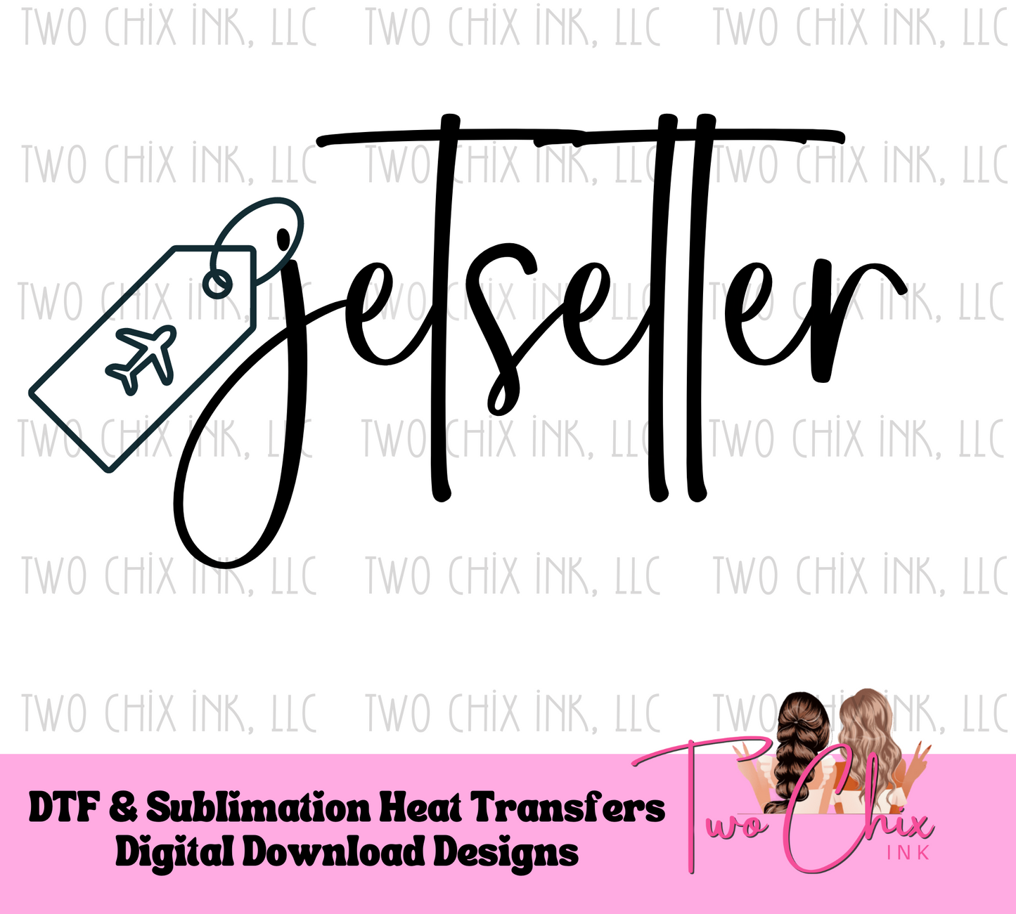 Jet Setter Tshirt Ready to Press DTF Heat Transfer Sublimation Tshirt Design