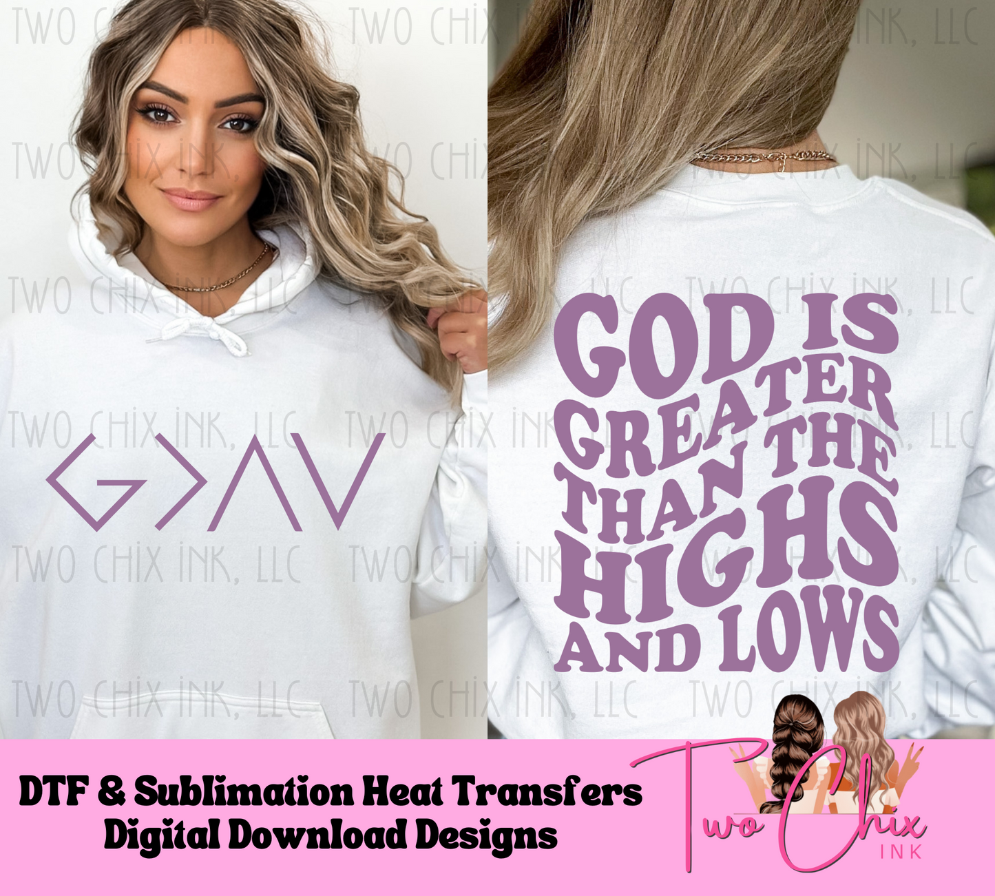 God is Greater Ready For Press DTF Heat Transfer Sublimation Design