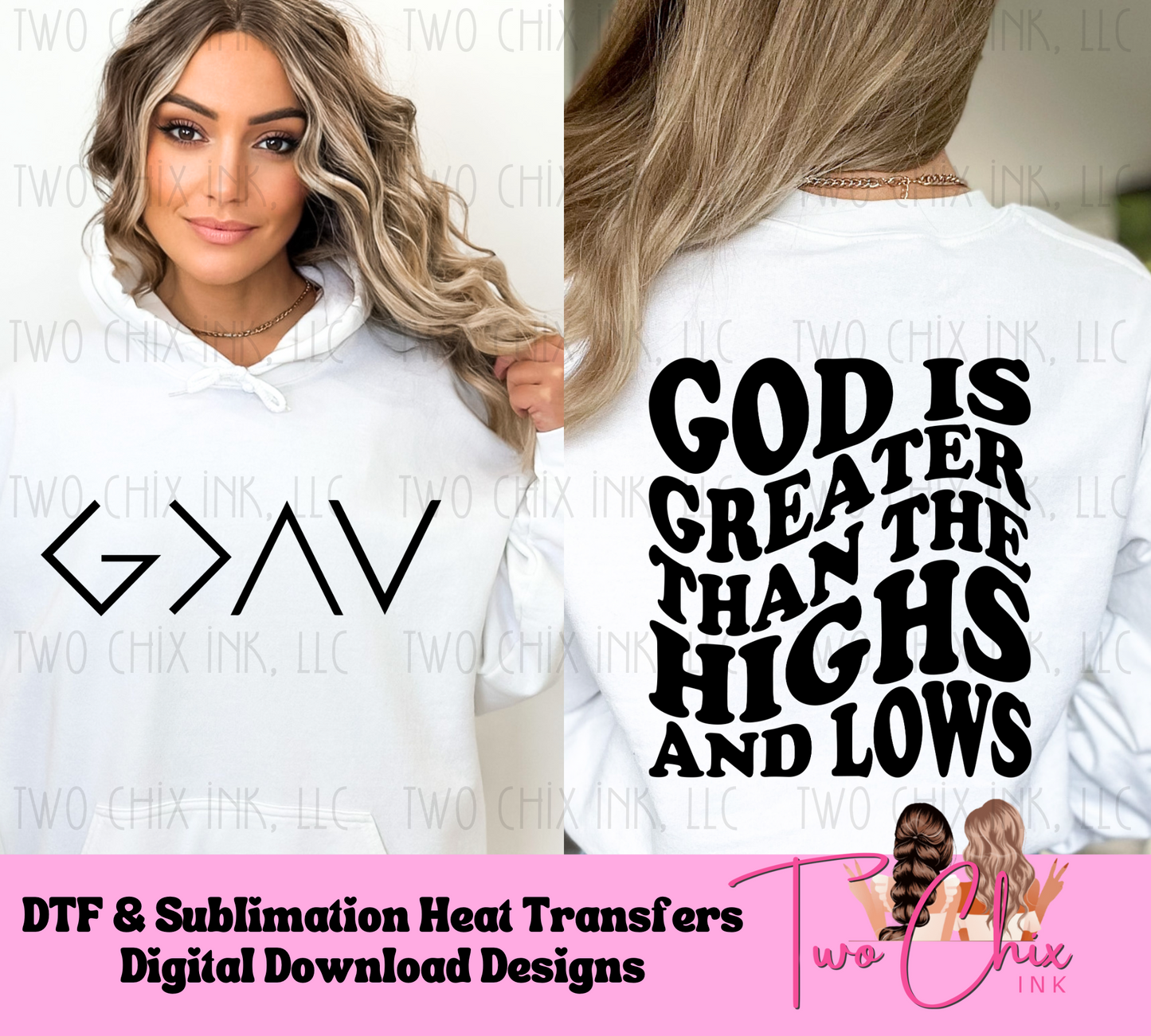 God is Greater Ready For Press DTF Heat Transfer Sublimation Design