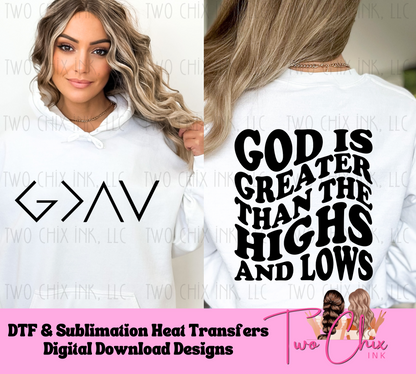 God is Greater Ready For Press DTF Heat Transfer Sublimation Design