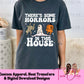 House of Horrors Halloween ready to press DTF heat transfers | Halloween Tshirt Designs